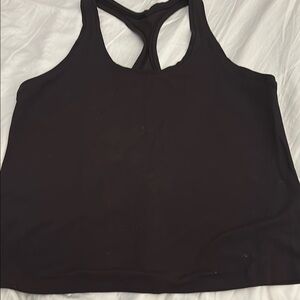 lululemon athletica Black Sleeveless Crop Tank